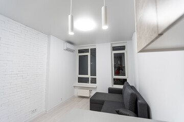 Rent of modern housing sale of new apartment, modern renovation. empty space