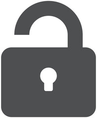 lock icon illustration on white