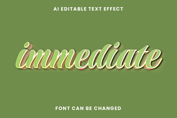 Immediate Text Effect