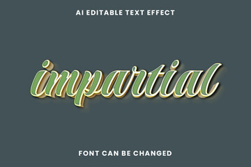 Impartial Text Effect
