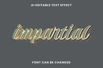 Impartial Text Effect