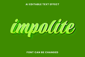 Impolite Text Effect