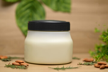 Cream path jars mockup cosmetics jar to put stickers for your product plastic bottles