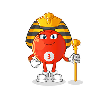 recommend clip art: red billiard ball ancient egypt cartoon. cartoon mascot vector