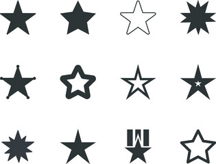 Obraz premium Clasic star Icon Vector, logo flat eps, illustration