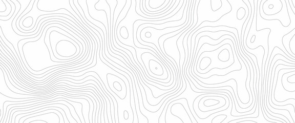 Obraz premium Topographic background and texture, monochrome image. 3D waves. Cartography Background, Vector illustration of topographic line contour map, black-white design, Luxury black abstract line art.