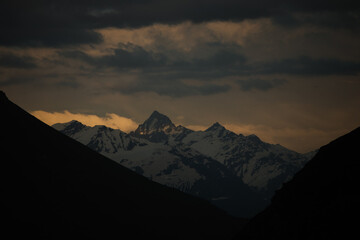sunset in the mountains