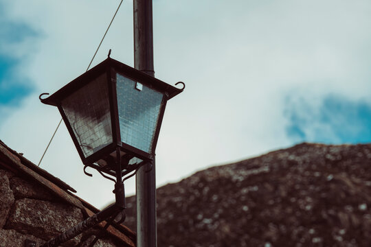 Mountain of Avila in winter with cold tones