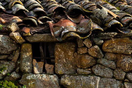 Old stone house and a small window