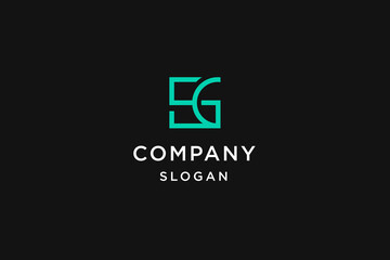 Abstract initials letter SG logo design vector illustration.