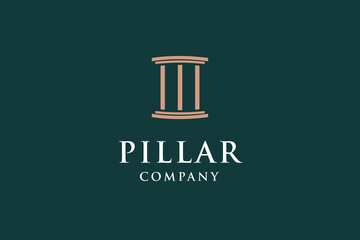 Pillar logo design vector illustration.
