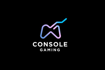Game console logo design vector illustration. © chestone