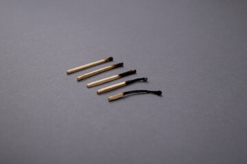 Matches lie on the background