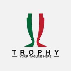 Trophy vector logo icon.champions  trophy logo icon for winner award logo template