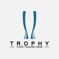 Trophy vector logo icon.champions  trophy logo icon for winner award logo template