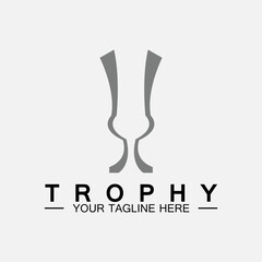Trophy vector logo icon.champions  trophy logo icon for winner award logo template