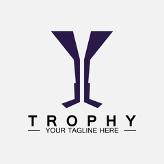 Trophy vector logo icon.champions  trophy logo icon for winner award logo template