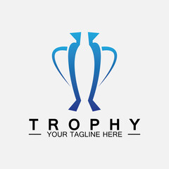 Trophy vector logo icon.champions  trophy logo icon for winner award logo template