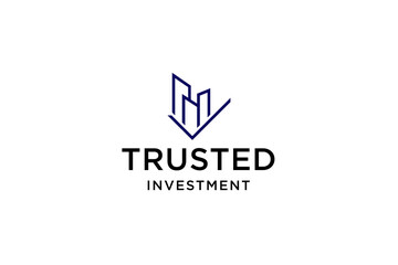 Trusted Real estate investment logo design vector illustration.