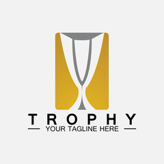 Trophy vector logo icon.champions  trophy logo icon for winner award logo template