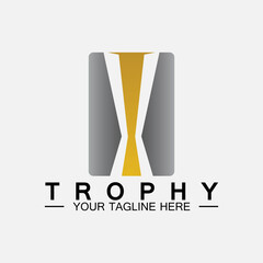 Trophy vector logo icon.champions  trophy logo icon for winner award logo template