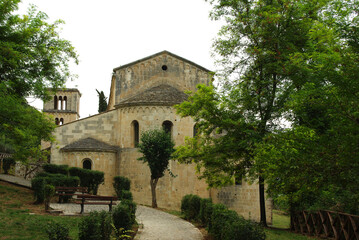 Fototapeta na wymiar Abbey of San Liberatore a Maiella - The external apsidal part -Serramonacesca - Abruzzo
