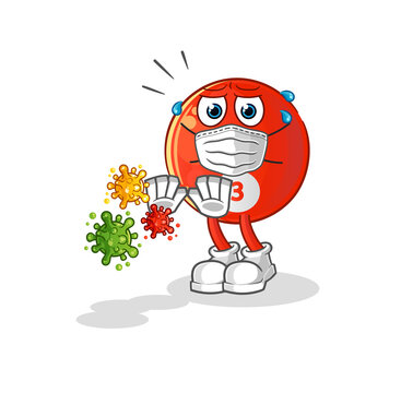 recommend clip art: red billiard ball refuse viruses cartoon. cartoon mascot vector