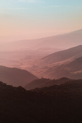 Pico do Gavião, Andradas, Minas Gerais, Brazil: sunset at the top of mantiqueira mountain with...