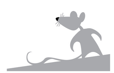 A small, brave rodent. A determined rat challenges the world around him. Vector image for prints, poster and illustrations.