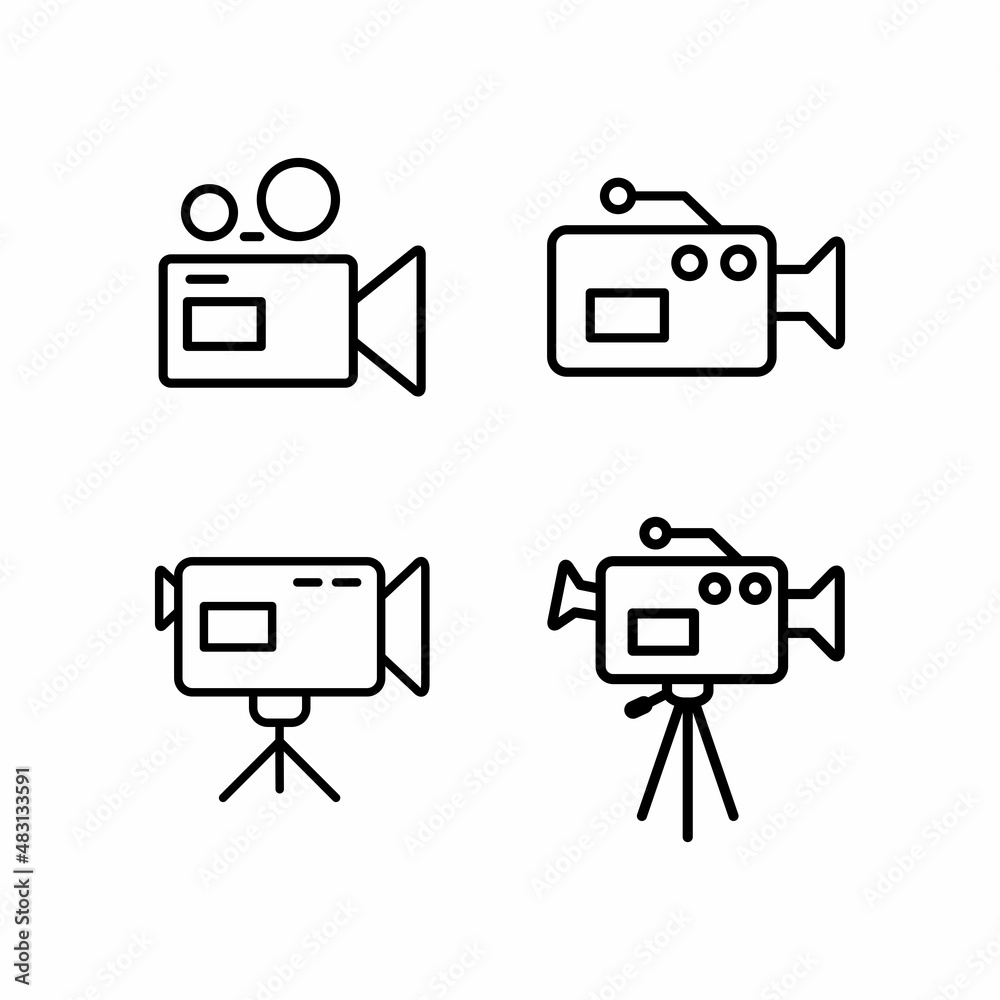 Wall mural Video Camera Icon Design Vector Logo Template Illustration Sign And Symbol