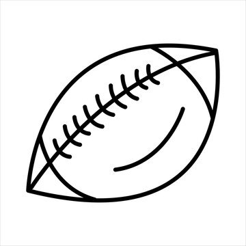 American football ball line icon. Suitable for american football. simple design editable. Design template vector