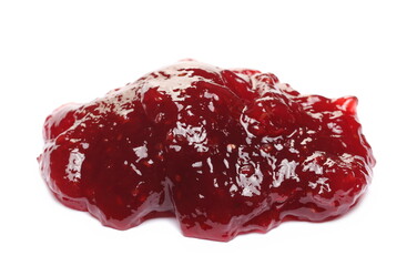 Raspberry jam, marmalade isolated on white
