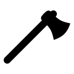 Camping Axe Flat Icon Isolated On White Background