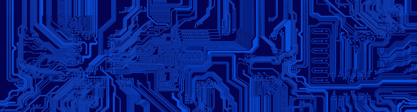 pcb board integrated circuit pc parts motherboard chip processor texture background electronic circuit blue textolite pcb plate 