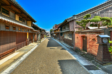 三重県　東海道　関宿の町並み