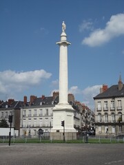 Monument on a square in Nantes, France