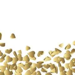 Valentines day illustration - Gold hearts love background design