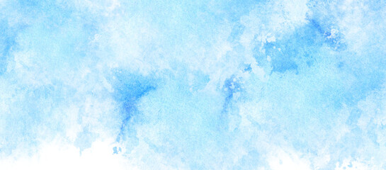 Watercolor blue background.grunge cloudy distressed texture  