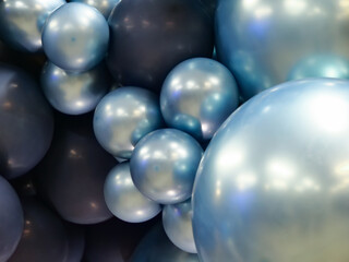 Balloons of gold and blue colors