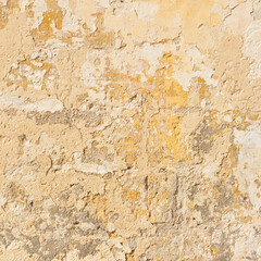 Worn yellow textured stone wall, square shot