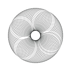 Abstract spirograph. Stylish abstract design element