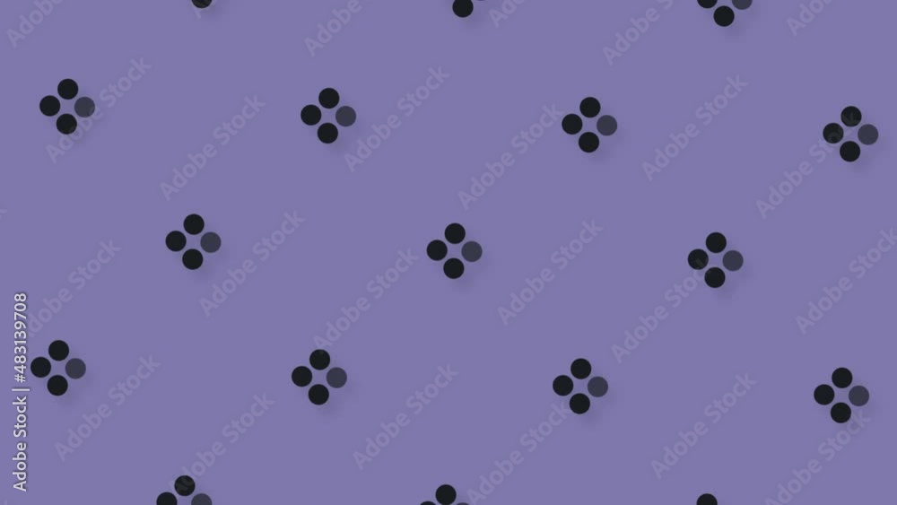 Poster Pattern of geometric shapes in retro, memphis 80s 90s style. Animated vintage abstract background. Seamless pop art design. 4K video motion