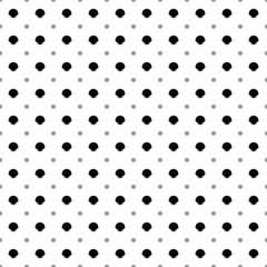 Square seamless background pattern from geometric shapes are different sizes and opacity. The pattern is evenly filled with black sea shell symbols. Vector illustration on white background