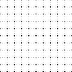 Square seamless background pattern from geometric shapes are different sizes and opacity. The pattern is evenly filled with small black jellyfish symbols. Vector illustration on white background