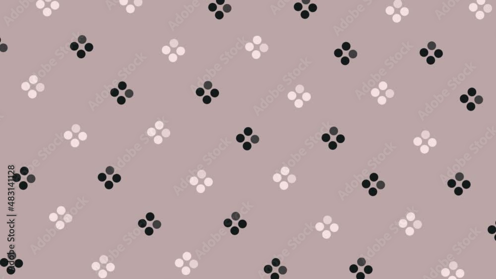 Poster Pattern of geometric shapes in retro, memphis 80s 90s style. Animated vintage abstract background. Seamless pop art design. 4K video motion
