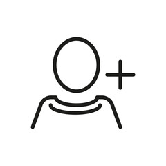 User Outline Vector Icon. Illustration Of A Stroke Vector On A White Background. For App And Website
