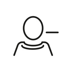 User Outline Vector Icon. Illustration Of A Stroke Vector On A White Background. For App And Website