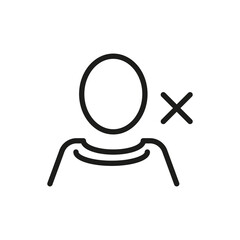 User Outline Vector Icon. Illustration Of A Stroke Vector On A White Background. For App And Website