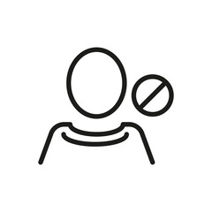 User Outline Vector Icon. Illustration Of A Stroke Vector On A White Background. For App And Website
