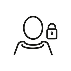 User Outline Vector Icon. Illustration Of A Stroke Vector On A White Background. For App And Website